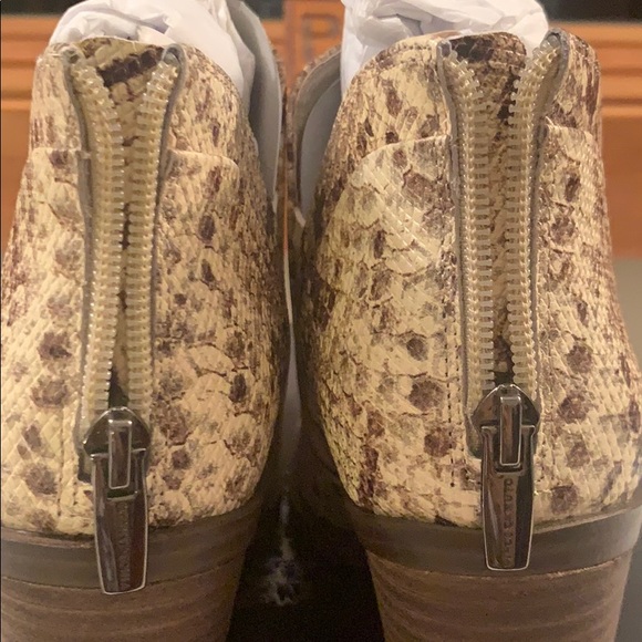 Vince Camuto Gradina Block Heel Bootie Snake Print - Picture 7 of 9